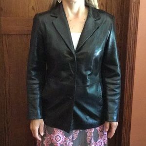 Jones New York Black leather jacket